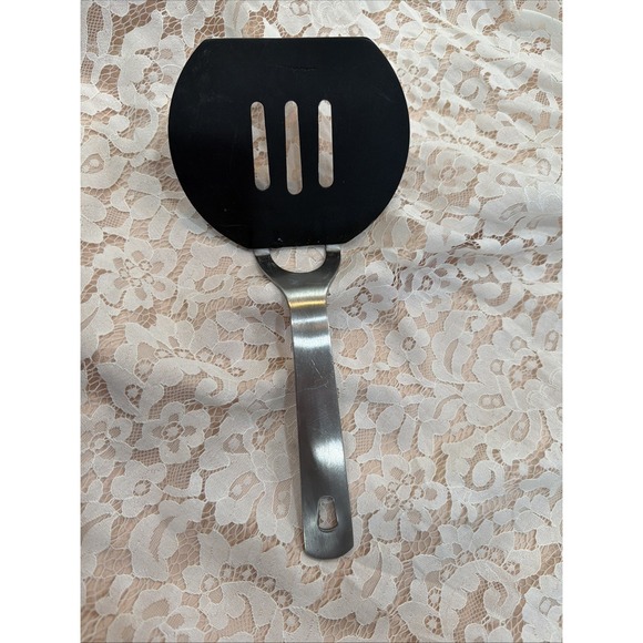 Amco Rust Proof Stainless Short Spatula Black Heat Resistant Nylon USA 11031 Com - Picture 4 of 16